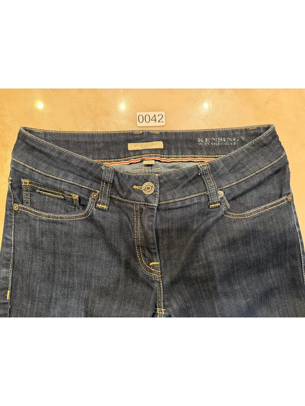 Y2K Burberry Kensington Dark Wash Denim Jeans Size 28